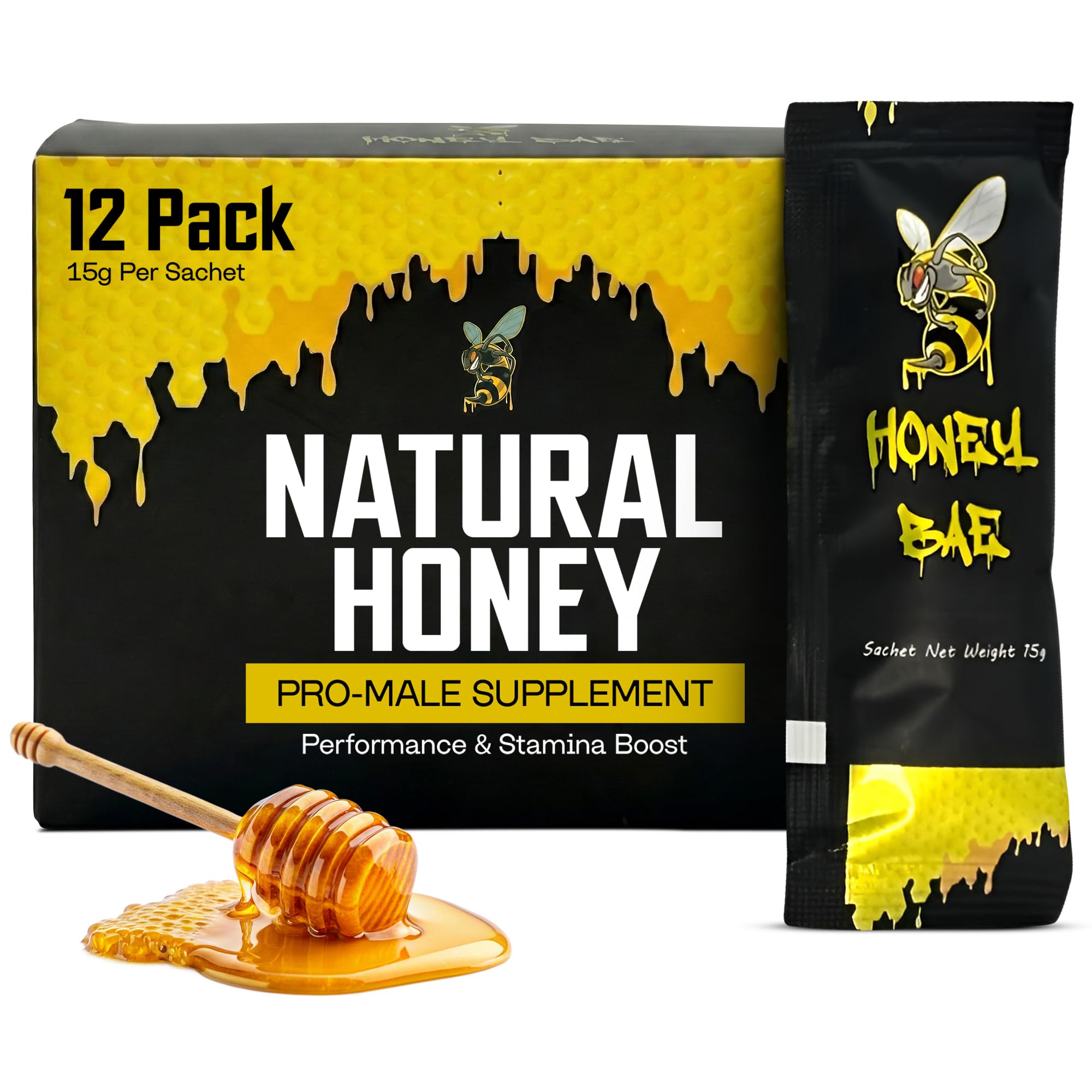 Buy Honey Bae Natural Sachets, Herbal Vitality & 1 Ounce (Pack of 12)